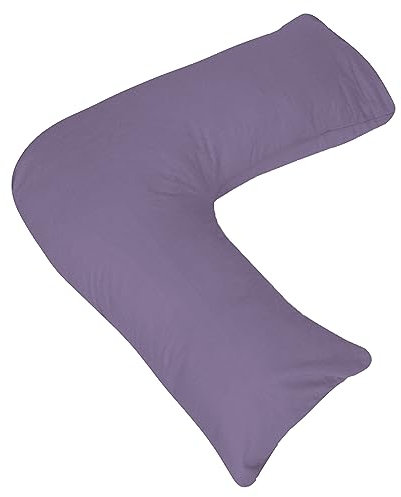 AmigoZone Orthopaedic-Luxury V Shaped Pillow Nursing, Pregnency, Back Support With Free Pillow Case (Lilac)
