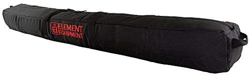 Element Equipment Deluxe gepolsterte Skitasche Single – Premium High End Reisetasche schwarz/rot 190