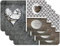 Vénilia Tischset Love in Wood Grau, Platzset für Esszimmer, Esstischmatten, Telleruntersetzer, Platzdeckchen, abwischbar, lebensmittelecht, 45 x 30 cm, 4 Stück