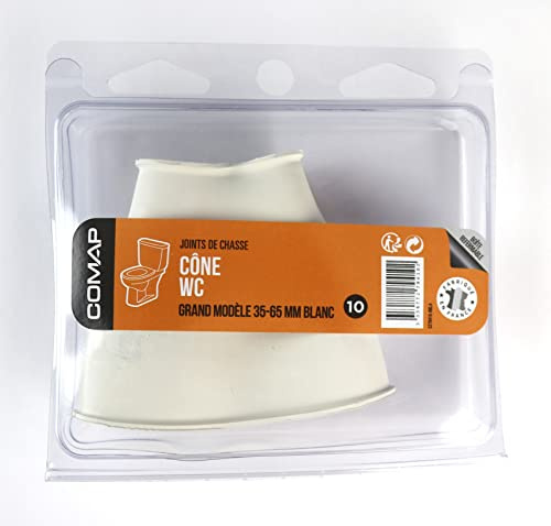COMAP Cône WC blanc grand modèle pour chasse d'eau, WC et toilettes - 35-65 mm - Cônes W.C. - S279410
