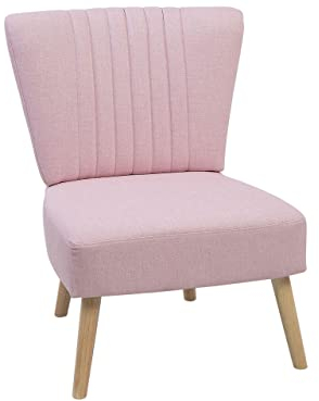 Bequemer Sessel im Retro Stil Polsterbezug rosa Vaasa