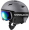 Odoland Skihelm und Skibrille Set, Snowboardhelm mit Snowboardbrille für Erwachsene, Schneebrille UV 400 Schutz Windwiderstand Snowboard Brille zum Skifahren und Bergsteigen Grau L
