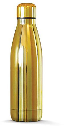 The Steel Bottle Bouteille isotherme en acier inoxydable, avec isolation sous vide à double paroi, capacité de 500 ml, fermeture hermétique, portable, Or