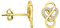 SOFIA MILANI - Damen Ohrringe 925 Silber - vergoldet/golden - mit Zirkonia Steinen - Herz Unendlichkeit Ohrringe - 20910