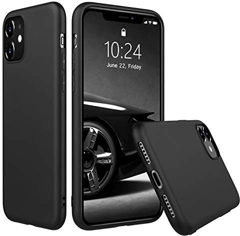 Verco Kompatibel mit iPhone 11 Hülle, Matte Rückschale Schutzhülle für iPhone 11 Case Silikon Handyhülle - Schwarz
