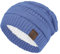 Durio Strickmütze für Damen und Herren, dick, mit Fleece gefüttert, Unisex, W Blau, Einheitsgröße