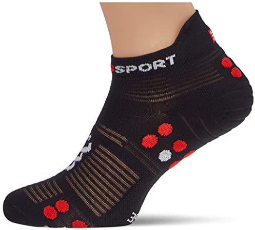 COMPRESSPORT Unisex Pro Racing V4.0 Run Low Socken, schwarz/red, M