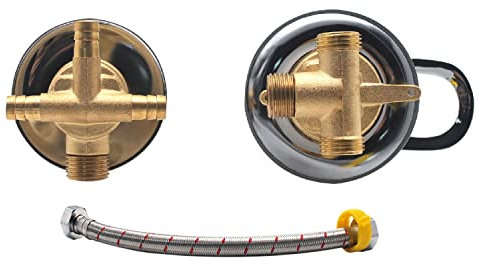Mitigeur de salle de douche en laiton à sortie 2/3/4/5 voies Poignée de tuyau de douche thermostatique à intubation séparée pour robinet de cabine de douche, noyau de valve en céramique,3 voies