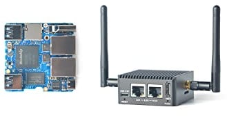 Nanopi R5C Mini-WiFi-Router OpenWRT mit Zwei PCIe-2,5-Gbit/s-Ethernet-Ports 2GB LPDDR4X-RAM Rockchip RK3568B2 Soc 0,8 T NPU Mali-G52-GPU-Unterstützung FriendlyWrt Ubuntu (mit M.2-WLAN-Modul)