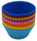 69home 24x Muffinform Silikon - Backform Rund - Cupcake Formen - Muffinförmchen BPA-frei - Wiederverwendbar - 8 Farben