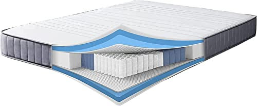 LAMB H3+-22 Matratze 7-Zonen Federkernmatratze80x200 22cm Taschenfederkernmatratze H3 Mittelfeste Orthopädischem Tonnentaschenfederkernmatratze, Öko-Tex Zertifiziert…