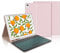 IVEOPPE iPad Tastatur Mit Hülle (9./8./7. Generation), Magnetisch Abnehmbarer 7-Farbige Beleuchtung QWERTZ für iPad 10.2, Air 3 und Pro 10.5, Sakura-Rosa