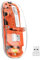UrChoiceLtd T900 Mouse wireless Bluetooth, mouse cordless sottile multi-dispositivo (doppia modalità: BT 5.1/5.2+2.4G), batteria da 400 mAh Mouse USB ottico trasparente da 2400 DPI (arancione)