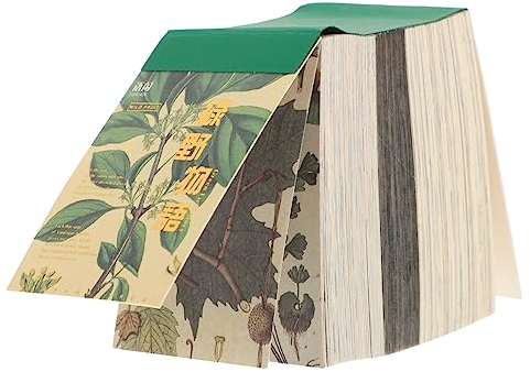 Tofficu Journal Dekorativer Block 450 Blätter Vintage Notizbuch Papier Scrapbook Papier Zubehör für Handwerk