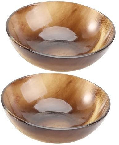 Beavorty 2stücke Natürlicher Horn Rasiertiegel Für Herren Robuste Und Langlebige Rasierschale Für Seife Für Traditionelle Nassrasur Perfektes Für Väter Und Männer