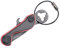 TROIKA Schlüsselanhänger Mini-Werkzeug 9 Funktionen – PARCEL CUT & CART – Einkaufswagenlöser, Paketmesser, Flaschenöffner, Paketöffner (echter 440 Edelstahl) Aluminium eloxiert rot/schwarz Original