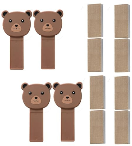 GHYJHS 4 Pcs Toilet Seat Cover Cartoon Bear Toilet Seat Holder Handle Toilet Seat Toilet Lid Lifter for Avoid Touching Bathroom