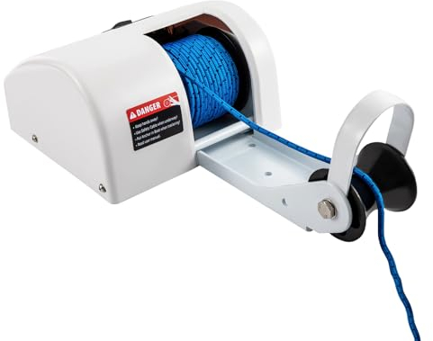 czyuRachel Elektrische Ankerwinde, 25lbs Salzwasser Ankerwinde Mit Automatisch Zurücksetzender Stromkreisunterbrecher, Passen Boote Bei Denen EIN Anker Von 25 Lb Und 100 Ft Seil Ausreichend Sind.