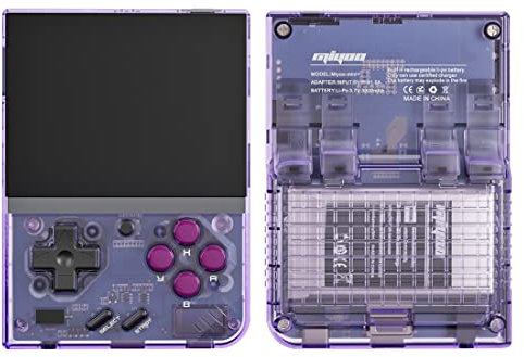 ATHUAH Miyoo Mini Handheld Game Console Built-in 5000 Games, 3.5-Inch 32G Mini Plus Portable Gaming Console Support Wi-Fi Battle, Open-Source Emulators, Retro Arcade for Kid Adult-Purple