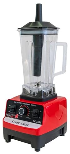 FfiMe Batidora de encimera Profesional de 4500 W, batidora eléctrica de 8 litros y 15 velocidades con 6 Cuchillas de Acero Inoxidable para Batidos y Batidos, Viene con 70 oz. Contenedor y 2 Vasos