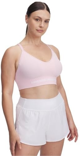 Under Armour Vanish Seamless Low Bra-Pnk Damen Sport-BH pink M