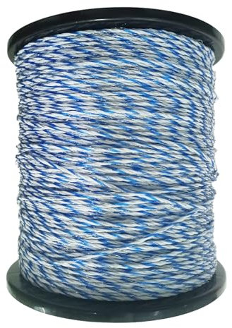 Portable Poly Wire Electric Fencing,3379FT/1030M Upgraded Electric Fencing Wire Stainless Steel 6 Strands for Reliable Conductivity and Rust Resistance