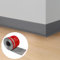 Zócalo blando autoadhesivo, 20 x 60 mm x 5 m, zócalo autoadhesivo para cocina y baño, zócalo suave, tira de terminación autoadhesiva de PVC, flexible, color gris