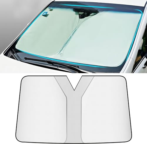 ZFSMHLH Parasol Coche Delantero para Dacia Dokker/Duster Van/Jogger Extreme/Lodgy Stepway/Logan 2000-2024, Parasol Tapa Sol Coche Delantera Quitasol Coche Parasol Plegable Bloquea el UV Accesorios