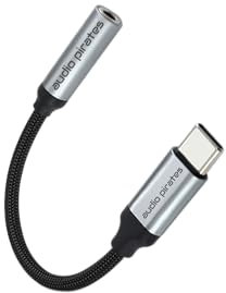 audio pirates USB-C auf Klinke Adapter, HiFi AUX Kabel 3,5mm Kopfhörer Adapter, USB C auf 3,5mm Klinkenbuchse mit Digital-Analog-Wandler (1er Pack - 0,15 Meter)