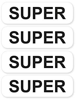 Aufkleber Set Schild Super Hinweis Tanken 4x Autoaufkleber Waschanlagenfest Witterungs- und UV-beständig