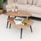 Ymahizax Couchtisch 2er Set, Oval Couchtische Holz, Moderne Beistelltische fürs Wohnzimmer, Beistelltisch, Nachttisch, Couch Tisch Einfache Installation Kaffeetisch