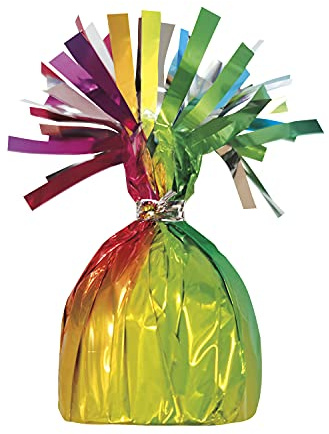 Unique 85650 Foil Balloon Weight-Rainbow Colour-1 Count (Pack of 1), Multicolour