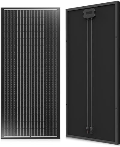 Rvpozwer Panneau solaire 100 W, panneaux solaires monocristallins de type N, technologie 18BB Grid Lines, haute efficacité 24,3 %, module PV 12 V/24 V pour maison, camping-car, batterie, bateau, toit