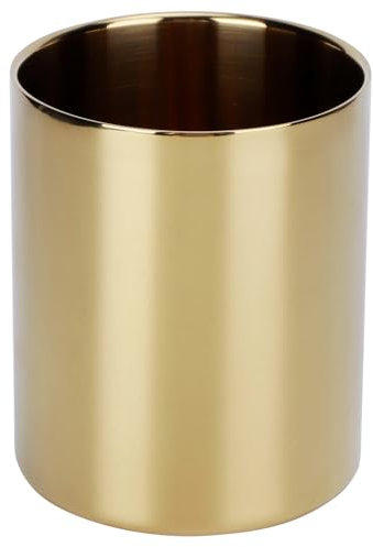 MUNEFE Edelstahl -Bleistiftbecherhalter, Metallbleistifthalter, Schreibtischorganisator, geeignet für die Aufbewahrung von Stiften, Stiften, Scheren usw. (Gold)