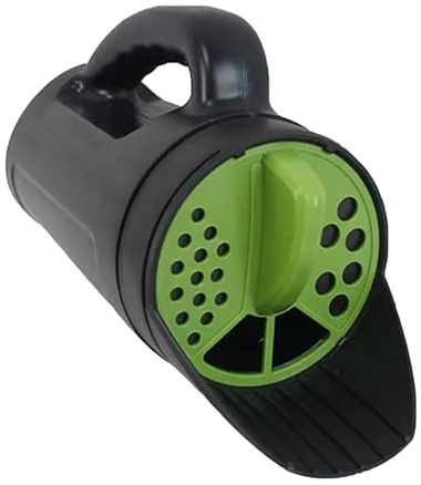 JOPWUE Épandeur de semences portable à cadran réglable, capacité de 1000 ml, engrais pour semis d'herbe, pelouse de jardin et fonte de glace, outil de jardin