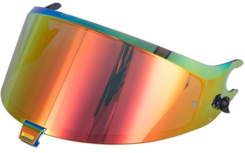 POIBNZ Visiera per Casco per Shark Spartan GT/GT PRO/Spartan RS, Visiera Colorata Lenti per Caschi da Moto, Lenti del Parabrezza del Casco Ricambio per Visiera Protettiva,C Red Gold