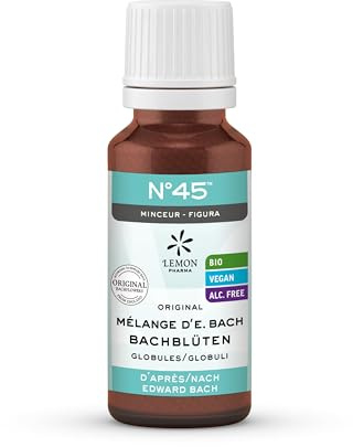 Lemon Pharma Figura Bachblüten Bio-Globuli N°45 – Original Bachblüten nach Edward Bach - vegan & alkoholfrei – natürliche Begleiter für Balance & Wohlbefinden – 20 g