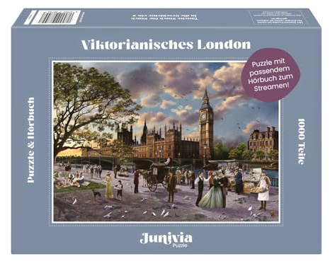 Viktorianisches London – Puzzle 1000 inkl. passendem Hörbuchlink zum Streamen, Teile für Erwachsene & Kinder ab 14, Premium Puzzleteile, Made in Germany | Junivia