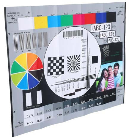 Veemoon Camera and in for Reliable Focus Adjustment Lighting Performance Resolution Test Chart Calibration Color Paper Material with Precise Lens Monitor