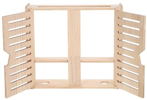 GALPADA Wooden Router Storage Box and Multiple Cable Holes with 2-layer Design Universal Compatibility and Cable Management, Decorative Wifi Router Organizer for Home and Office