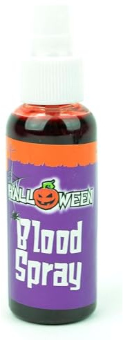 Fake Blood Spray 60ml Halloween Vampire Zombie Costume Makeup SFX Paint | for Vampire, Zombie and Monster Makeup, Theatrical Face and Body Paint, Halloween Costume Party, Pranks and Video Projects