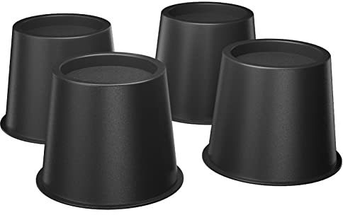 Uping Rialzi di Letto Rialzi per Tavolo o Rialzi per Mobili Aggiungi Altezza di 8CM (4 Pezzi, Nero)