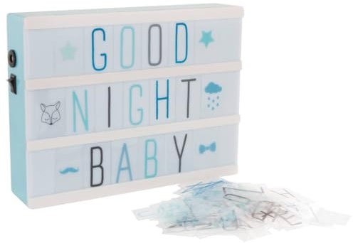 Atmosphera - Lampe boîte lumineuse enfant H15 cm - Bleu