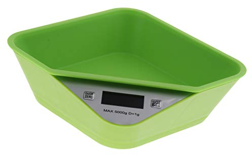 perfk Digitale Tierwaage für Kleintiere bis 5kg – Präzise Digitalwaage mit LCD-Anzeige für Hunde, Katzen, Kaninchen, Hamster & Vögel, Grün