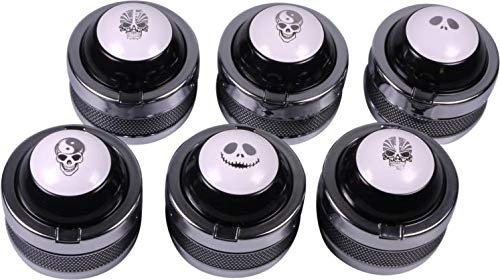 Cool 1 x Ascher,Aschenbecher mit Sprungdeckel Lochdesign Skull/Halloween