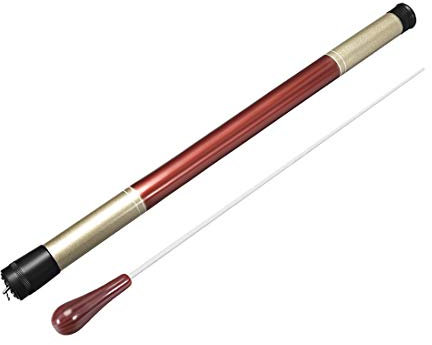 Sourcing Map Taktstock / Taktstock mit Harzgriff, 38 cm lang, mit Taktstock rot