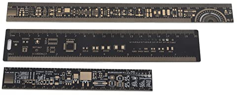 Marhynchus Multifunktionales PCB-Lineal 15/20/25 cm Messwerkzeug für Elektroniker - Integriertes Multi-Funktionswerkzeug aus Kunststoff - 26 cm