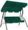 vidaXL Hollywoodschaukel Gartenschaukel Schaukelbank Hängeschaukel Schaukel Bank Garten Terrasse Grün 170x110x153cm Stoff Stahlrahmen