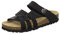 AFS-Schuhe 2120 Damen Hausschuhe Pantoletten mit Klettverschluss, Bequeme Hausschuhe für Frauen mit Fußbett, Made in Germany (41 EU, schwarz/schwarz-marmor)