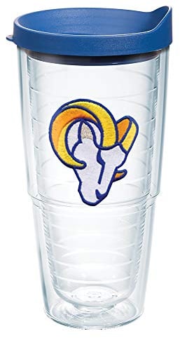 Tervis NFL Los Angeles Rams - Primary Logo Made in USA Double Walled Insulated Tumbler Travel Cup Keeps Drinks Cold & Hot, 24oz, Classic